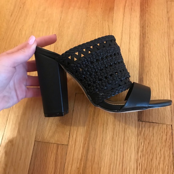 Shoedazzle Cellie Woven Block Sandal Heels - Picture 8 of 10